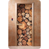 Дверь для сауны DoorWood (Дорвуд) 70x200 Фотопечать A044 правая, коробка ольха