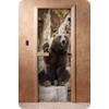 Дверь для сауны DoorWood (Дорвуд) 70x200 Фотопечать A061 левая, коробка ольха