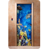 Дверь для сауны DoorWood (Дорвуд) 70x200 Фотопечать A068 правая, коробка ольха