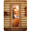 Дверь для сауны DoorWood (Дорвуд) 70x190 Престиж Фотопечать A032 правая