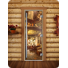 Дверь для сауны DoorWood (Дорвуд) 80x190 Престиж Фотопечать A035 правая