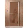 Дверь для сауны DoorWood (Дорвуд) 80x200 Основная серия Рим (бронза матовое) левая
