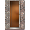 Дверь для турецкой бани Маэстро Woods 90x210 Arabica Prestige Бронза матовая, левая