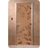 Дверь для сауны DoorWood (Дорвуд) 90x200 Основная серия Камышовый рай (бронза матовое), левая