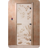 Дверь для сауны DoorWood (Дорвуд) 90x200 Основная серия Камышовый рай (сатин), правая