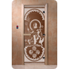 Дверь для сауны DoorWood (Дорвуд) 90x210 Основная серия Посейдон (бронза), левая