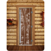 Дверь для сауны DoorWood (Дорвуд) 70x190 Престиж (с рисунком) Весна цветы правая (сатин)