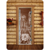 Дверь для сауны DoorWood (Дорвуд) 70x190 Престиж (с рисунком) Волшебный пар правая (сатин)