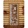 Дверь для сауны DoorWood (Дорвуд) 70x190 Престиж (с рисунком) Девушка в цветах левая сати