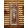 Дверь для сауны DoorWood (Дорвуд) 70x210 Престиж (с рисунком) Египет правая (бронза матовая)