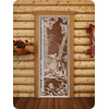 Дверь для сауны DoorWood (Дорвуд) 70x210 Престиж (с рисунком) Мишки левая (бронза матовая)