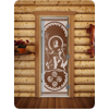 Дверь для сауны DoorWood (Дорвуд) 70x210 Престиж (с рисунком) Посейдон левая (бронза матовая)