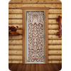 Дверь для сауны DoorWood (Дорвуд) 70x210 Престиж (с рисунком) Флоренция правая (бронза матовая)