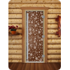 Дверь для сауны DoorWood (Дорвуд) 70x210 Престиж (с рисунком) Цветы и бабочки левая (бронза матовая)