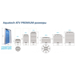  Емкость вертикальная Акватек ATV 200 BW, сине-белый