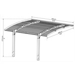  Palram   CarPort Arizona Wave 5000