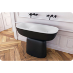    Kolpa Milo Basin Double,  , black/white