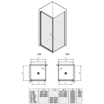    Kolpa Andromeda D 100 UNI B/1, black transparent