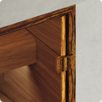  Дверь для турецкой бани DoorWood (Дорвуд) 70x190 АРТ Wood 92 бронза матовая, левая