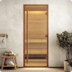 Дверь для турецкой бани DoorWood (Дорвуд) 70x200 АРТ Wood 13 сатин, правая